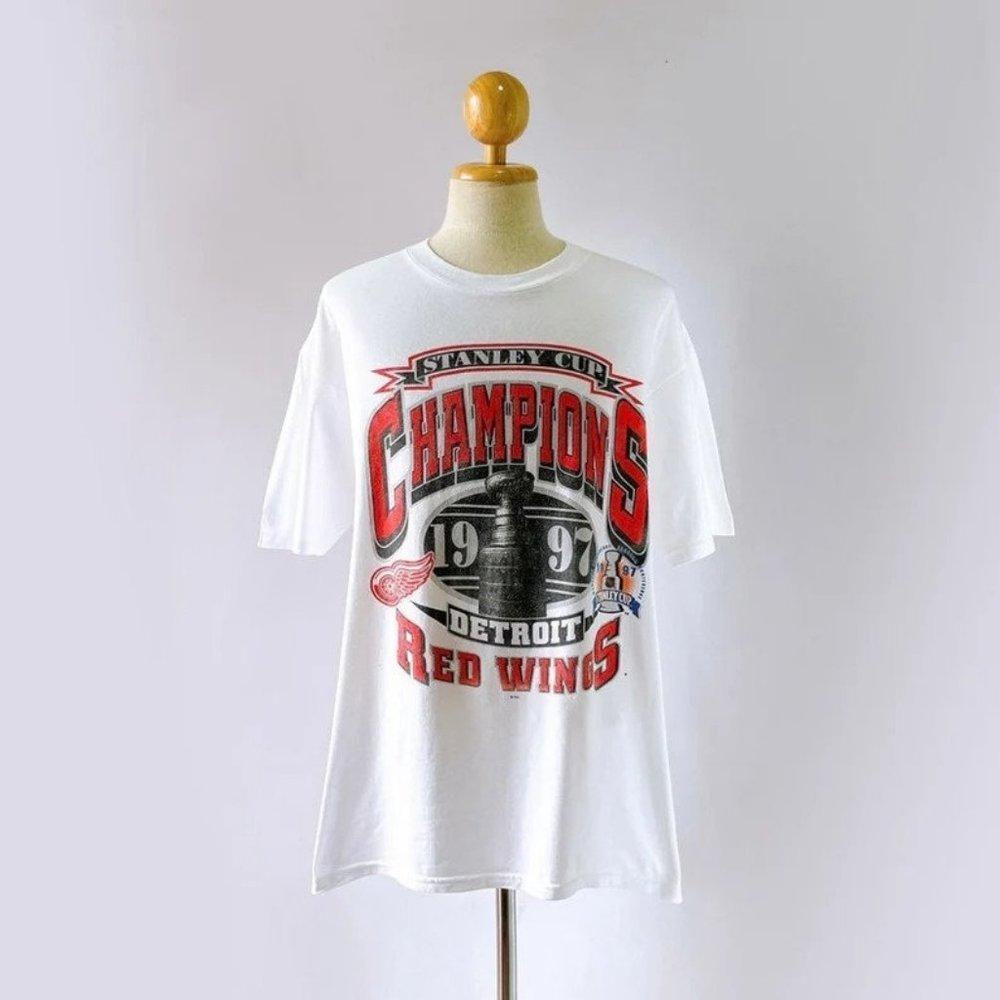 90S Detroit Red Wings Hockey T-Shirt, Detroit Red Wings Shirt